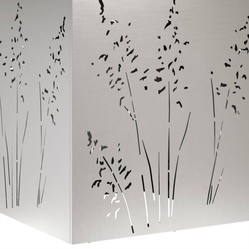 Градинска саксия Сребристо 50 x 50 x 75 cm Неръждаема стомана