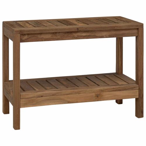 Маса за баня Натурално 60 x 30 x 45 cm Солидно тиково дърво