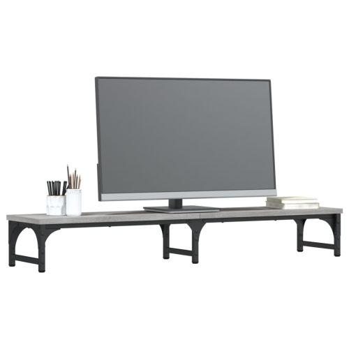 Поставка за монитор, сив сонома 105x23x15,5 см, инженерно дърво