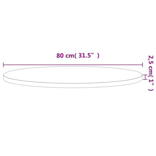 Плот за маса Ø80x2,5 см кръгъл масивен бук