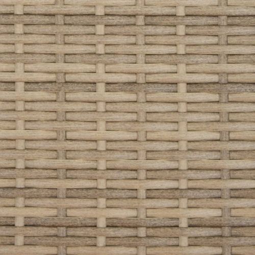 Шезлонг с възглавници, бежов, полиратан