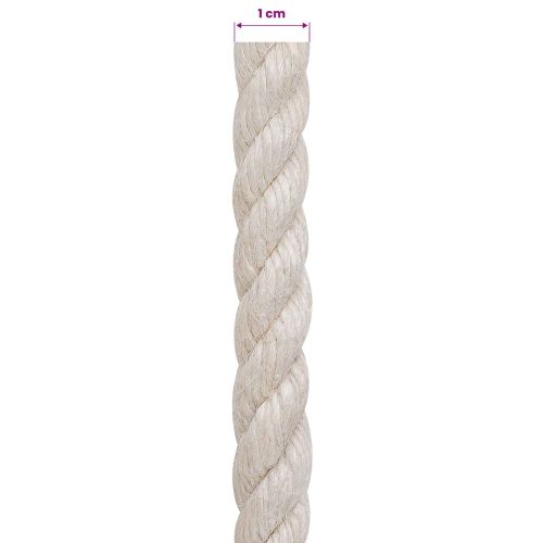 Въже от юта 10 mm Бяло 100% Тоса юта