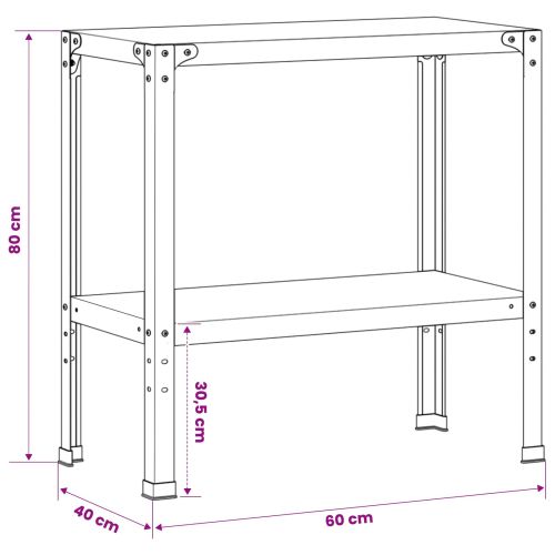 Маса за засаждане 60 x 40 x 80 см Прахово боядисана стомана