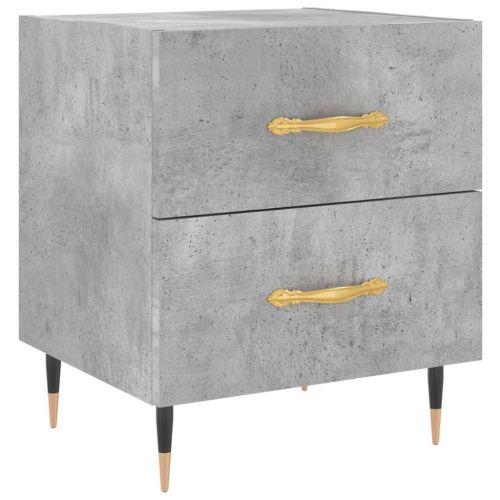 Нощни шкафчета 2 бр бетонно сиво 40x35x47,5 см инженерно дърво