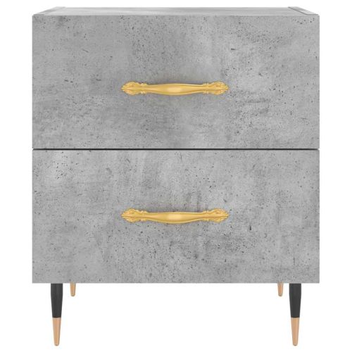 Нощни шкафчета 2 бр бетонно сиво 40x35x47,5 см инженерно дърво