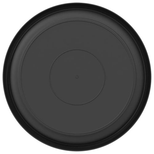Кръгъл поднос за цветя 24 бр. Черно Ø 21,5 x 2,5 см Пластмаса