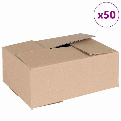 Сгъваема кутия 50 бр. Естествен 25 x 17,5 x 10 см Картон