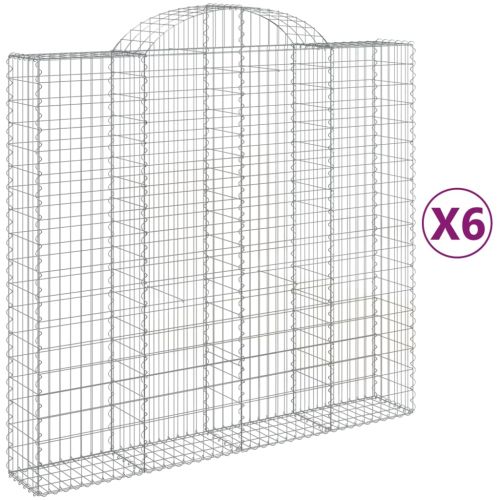 Габионни кошници арка 6 бр 200x50x180/200 см поцинковано желязо