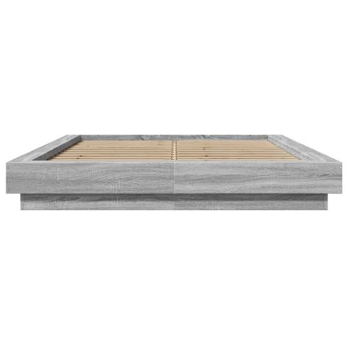 Рамка за легло, сив сонома, 140x200 см, инженерно дърво