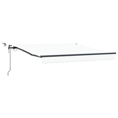 Прибираща се тента Бяло 350 x 250 cm Полиестер