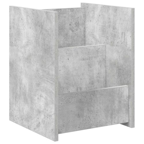 Етажерка за списания с рафт Бетоново сиво 35 x 35 x 45 см