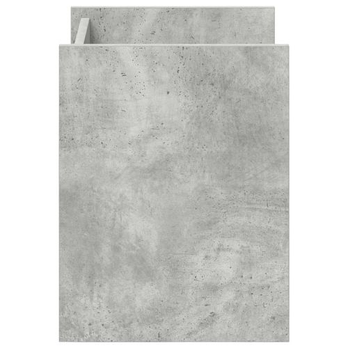 Етажерка за списания с рафт Бетоново сиво 35 x 35 x 45 см