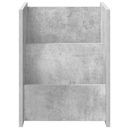 Етажерка за списания с рафт Бетоново сиво 35 x 35 x 45 см