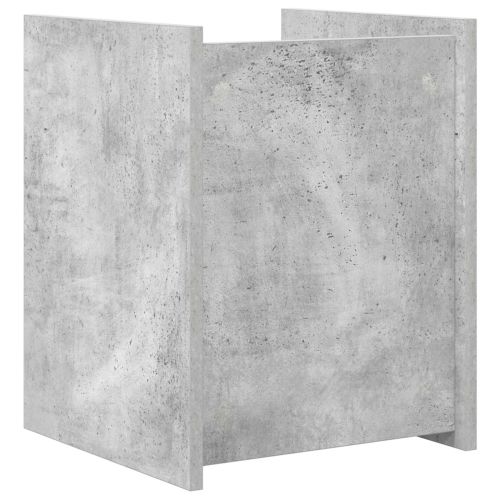 Етажерка за списания с рафт Бетоново сиво 35 x 35 x 45 см