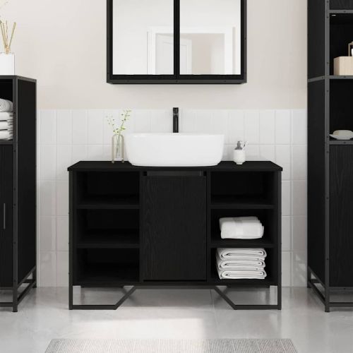 Шкаф за мивка в баня Черния дъб 91 x 35 x 60 см