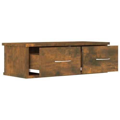 Стенен шкаф, опушен дъб, 60x26x18,5 см, инженерно дърво