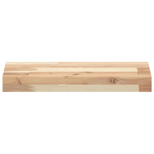 Плаващи рафтове, 4 бр., 40x20x4 см, необработена масивна дървесина, акация