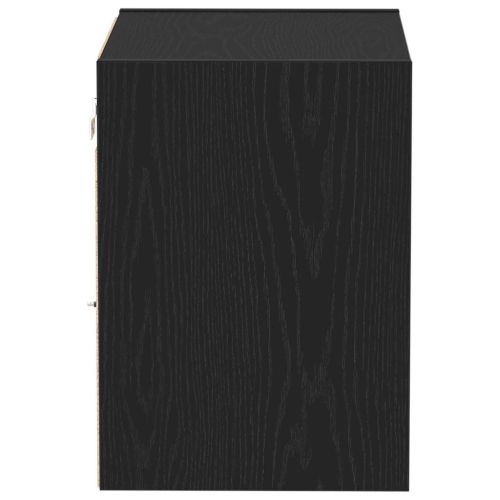 Плаващ рафт с LED светлина с рафт Черно 40 x 28,5 x 40 см
