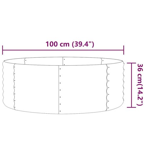 Градинска повдигната леха поцинкована стомана сребрист