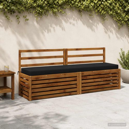 Възглавница за пейка SOEST 100% полиестер Черно 200 x 40 x 8 см