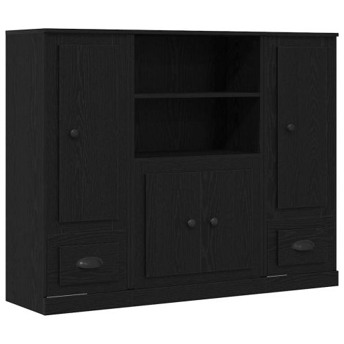 Висок шкаф Черния дъб 132 x 35.5 x 103.5 см Инженерна дървесина