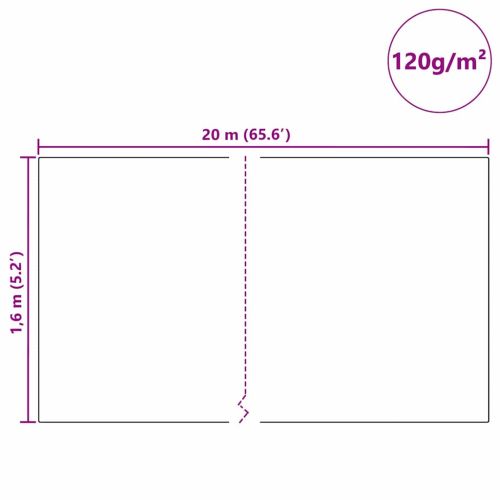 Флийс за защита на растения от замръзване Бяло 20 x 1,6 м