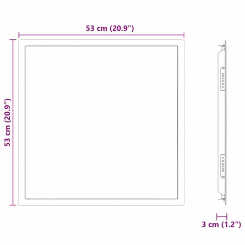 Достъпен панел Бяло 53 x 53 x 3 см Стомана