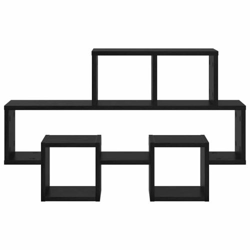 Стенен рафт Монтиране на стена Черен дъб 82 x 15 x 51 см