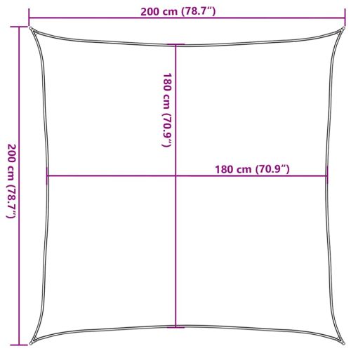 Платно-сенник, 160 г/м², таупе, 2x2 м, HDPE