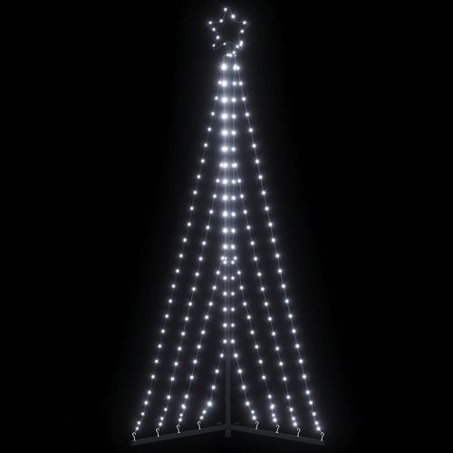 LED коледна елха 339 светодиода студено бяло 182 см