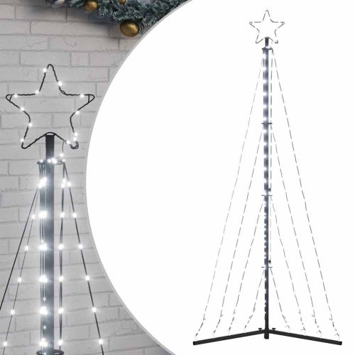 LED коледна елха 339 светодиода студено бяло 182 см