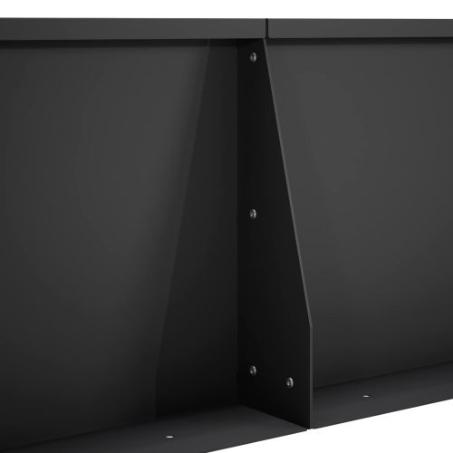 Задържащи стени 4 бр. 80 x 12 x 40 см Стомана Черно