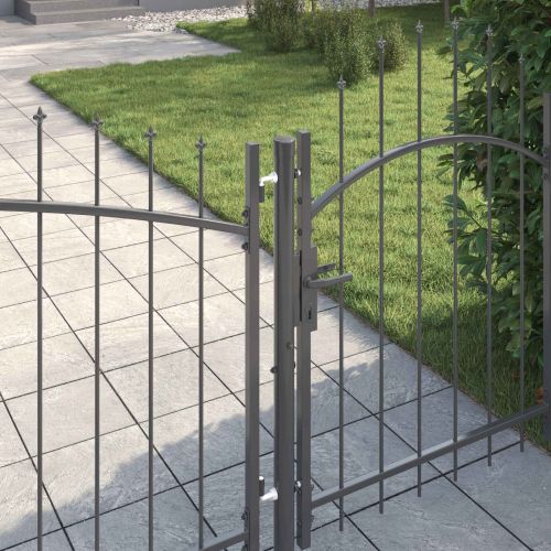 Градинска врата WOERDEN 100 x 500 cm С ключалка Стомана Сив
