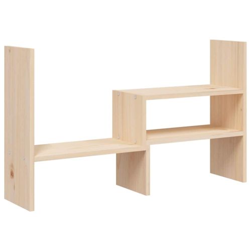 Поставка за монитор, (39-72)x17x43 см, бор масив
