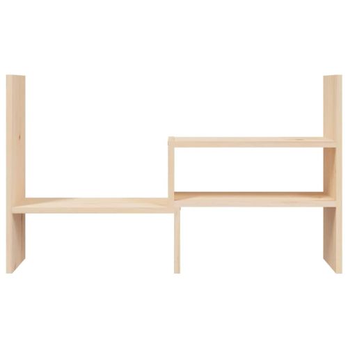 Поставка за монитор, (39-72)x17x43 см, бор масив