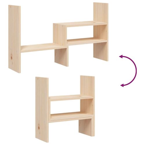 Поставка за монитор, (39-72)x17x43 см, бор масив
