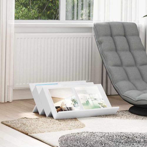 Етажерка за списания Бяло 65 x 53 x 28,5 см Инженерна дървесина