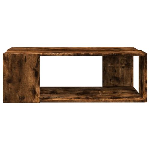 Кафе маса, опушен дъб, 89,5x48x30 см, инженерно дърво