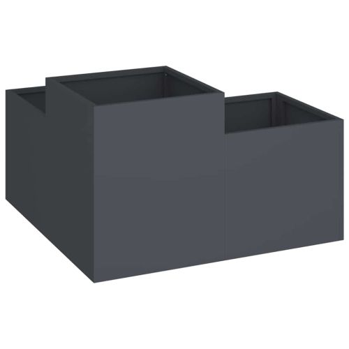 Градинска саксия Антрацит 80 x 80 x 48 см Стомана