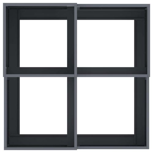 Градинска саксия Антрацит 80 x 80 x 48 см Стомана