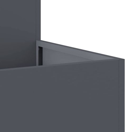 Градинска саксия Антрацит 80 x 80 x 48 см Стомана