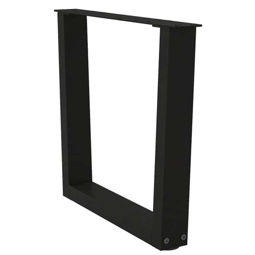 Крака за масичка за кафе, V-образни, 2 бр., черни, 60 x (42-43,3) см, стомана