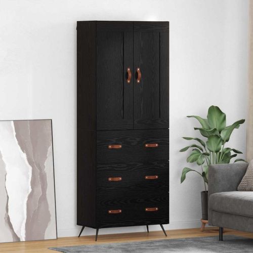 Висок шкаф Черния дъб 69,5 x 34 x 180 см Инженерна дървесина