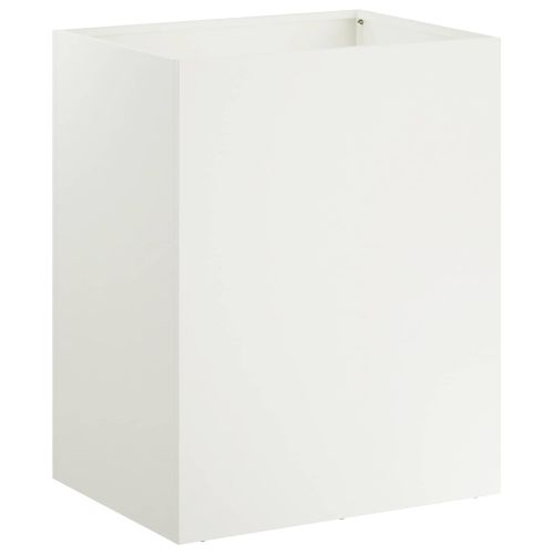 Градинска саксия Бяло 40 x 30 x 50 cm Студено валцована стомана