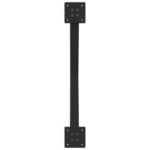 Крака за масичка за кафе, X-образни, 2 бр., черни, 70 x (30-31) см, стомана