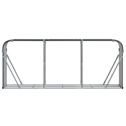 Държач за дърва, антрацит, 234x45x100 см, поцинкована стомана