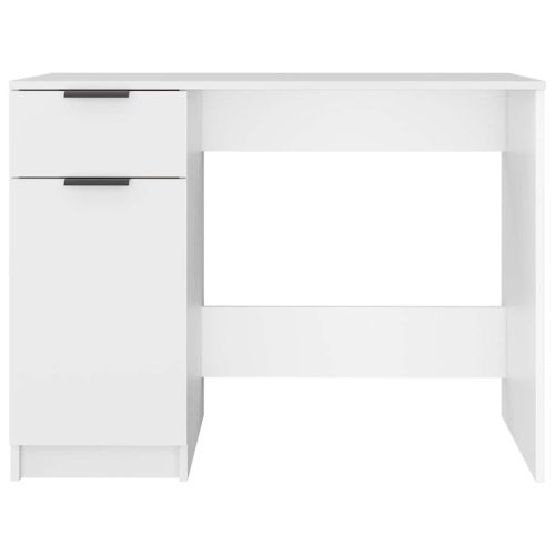 Бюро, бяло, 100x50x75 см, инженерно дърво