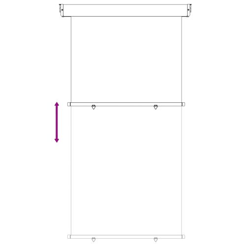 Навес за странична защита на балкон 117 x 250 cm