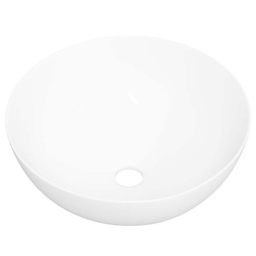 Мивка, бяла, 36x15 см, керамична, кръгла