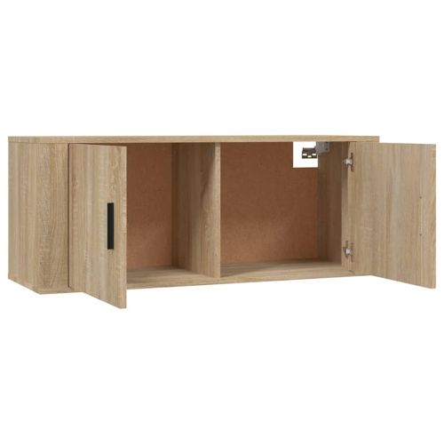 ТВ шкафове за стенен монтаж, 2 бр, сонома дъб, 100x34,5x40 см